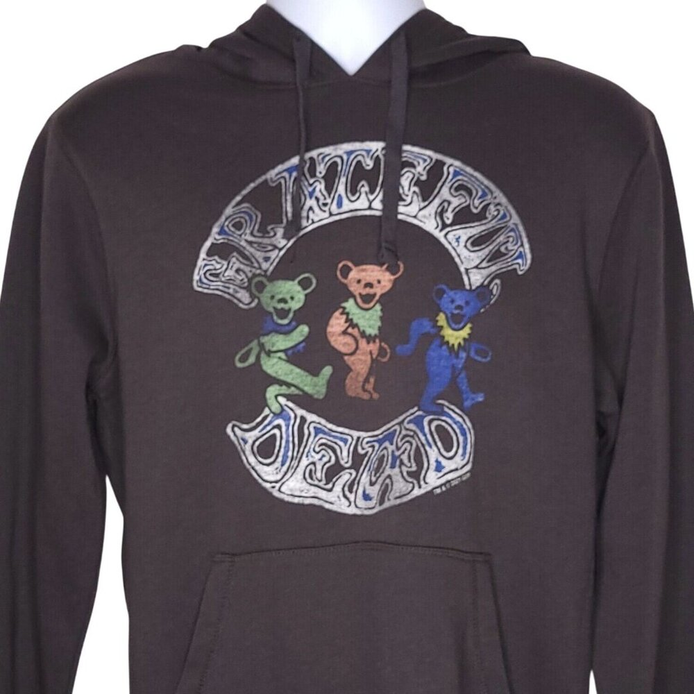 Grateful Dead Dancing Bears Hoodie Junk Food Clothing M Black Sweatshirt